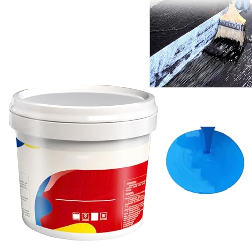 Waterproofing Coatings for External Roofs, Roof Repair Waterproofing Adhesive, Wall Bathroom Roof Water-Based Waterproof Coating,Quick-Drying Sealant Waterproof Agent (Blue, 0.5kg)