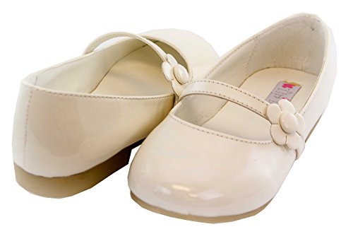 Darling Party Shoes with Daisy for Girls (Childrens 12, Ivory)3