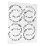 FAVOMOTO 8pcs Guitar Inlay Stickers Acoustic Sound Hole Decorations Self-adhesive Guitar Decals for Enhanced Style and Durability