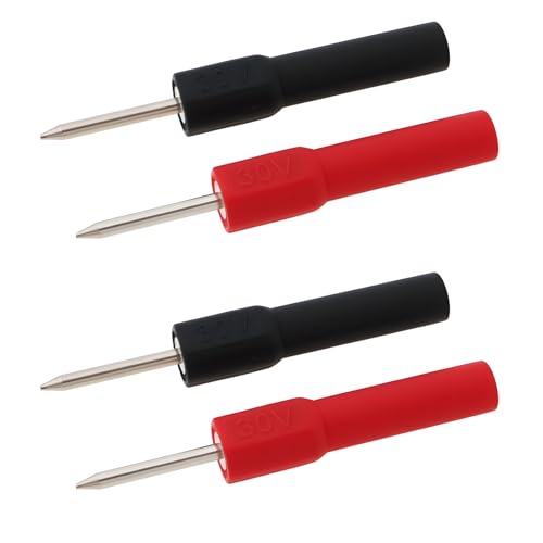 Be In Your Mind 4 Stück Prüfspitze 2 Mm Sonde auf 4 Mm Bananenbuchse 30 V/10 A Geeignet für Multimeter Oszilloskope