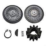 Compatible avec les modèles : ces roues de tondeuse à gazon sont conçues pour s'adapter parfaitement aux modèles tels que HRR216, HRS216 et HRT216, améliorant la fonctionnalité de votre tondeuse avec facilité.