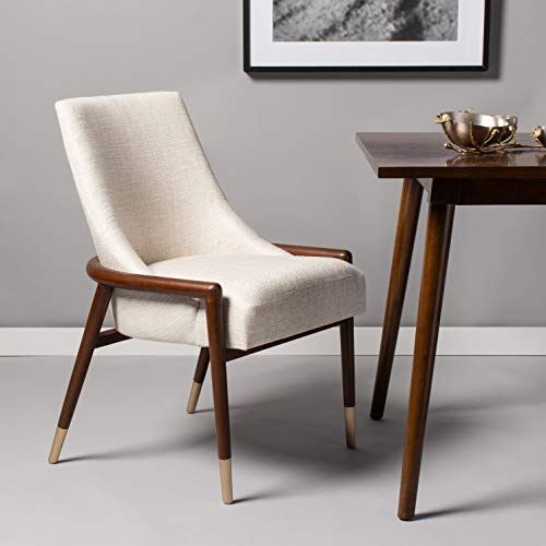 Safavieh Couture Home Collection Brennan Mid-Century Cream Accent Chair (Fully Assembled) Sfv9019A #TOP27