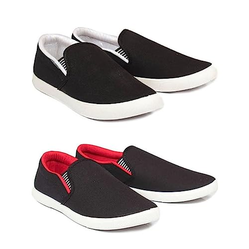 Image of HOTSTYLE Premium Casual Shoes Slip On Sneakers for Men |Combo Pack of 2|176