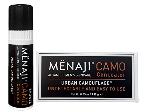 MËNAJI URBAN CAMOUFLAGE® Concealer Stick for Men - Skin Foundation Concealer for Dark Circles, Acne, Under Eye - Corrector - Mens Cosmetics - Bronze - 0.35oz