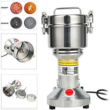 Miniatura 5 de YaeTek Molinillo de grano de 110 V, 24.69 oz | Pulverizador de acero inoxidable, grado comercial, moler grano, raíces, harina, grano, gelación