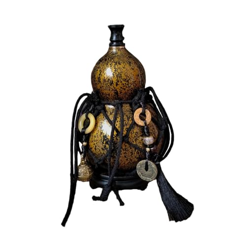 COLZYTLI Calabaza De Vino, Adorno De Calabaza De Black-Myth, Botella De Agua De Calabaza Natural del Rey Mono Lacada Dorada, Artesanías De Imitación Antiguas ﻿ ﻿ ﻿ ﻿ ﻿ ﻿ ﻿ ﻿ ﻿ ﻿ ﻿ ﻿ ﻿