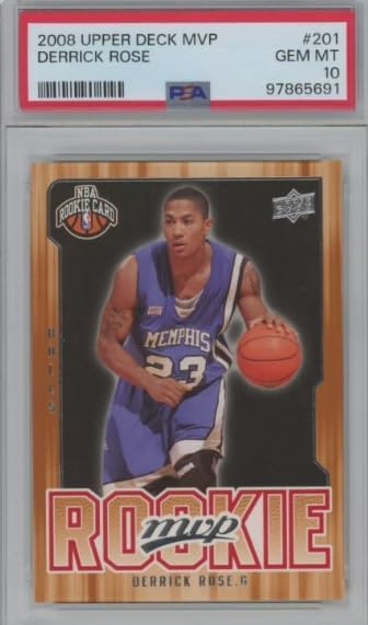 2008-09 Upper Deck MVP Derrick Rose Basketball Rookie Card #201