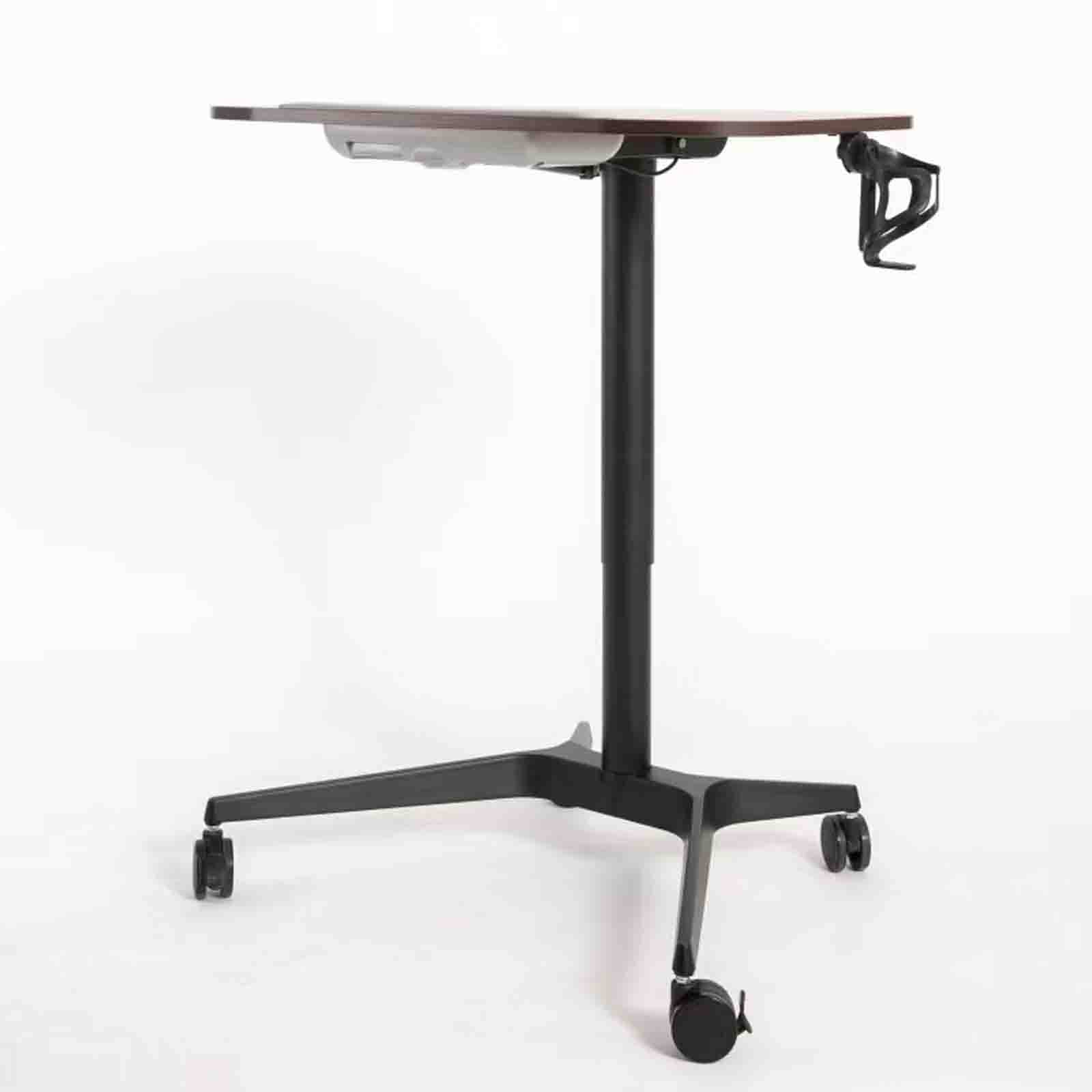 CGCSYZ Desktop Folding Computer Desk, Mobile Lifting Workbench Standing Computer Desk Home Study Table with Cup Holder
