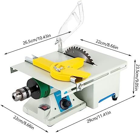 Mini 5 in 1 Lapidary Saw 110V 750W Benchtop Gem Polishing Grinding Machine 800-10000rpm Speed Multifunctional Jewelry Making Polisher for Cutting Rocks