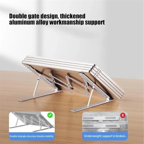 Soporte para Laptop Regulable y Plegable de Aluminio para Mesa 6