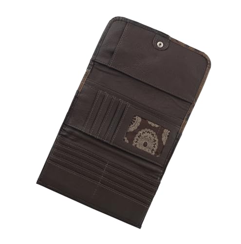 American West Women's Hand Tooled Tri-Fold Wallet - 8950282 One Size4
