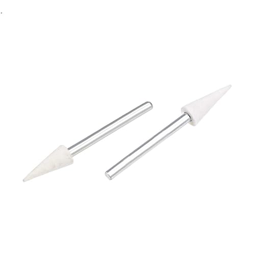 Miniatura 3 de uxcell Puntos montados en fieltro de lana de 0.236 in Puntos de pulido cónicos Ruedas de pulido con vástago de 18 pulgadas, 24 piezas