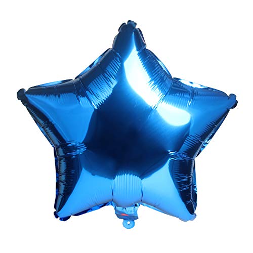 Image of 10pcs Star Shape Foil Mylar Helium Balloon 18 inch Balloon Birthday Party Decoration Foil Balloons,Wedding,Baby Shower Decor - Blue