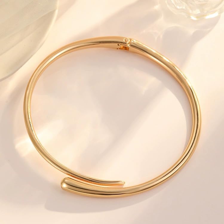 Collier goutte d'eau ouvert en alliage durable avec finition texturée premium - 4