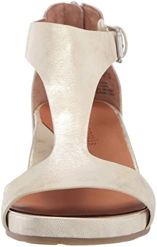 Gentle Souls by Kenneth Cole Women's Women's Gisele Low Wedge T-Strap Sandal, Ice, 6 | Image 1