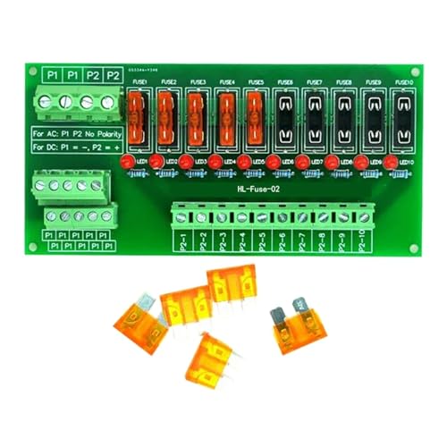 Placa de módulo de fusibles para proteger automatizaciones y tableros de 5V a 32V 4