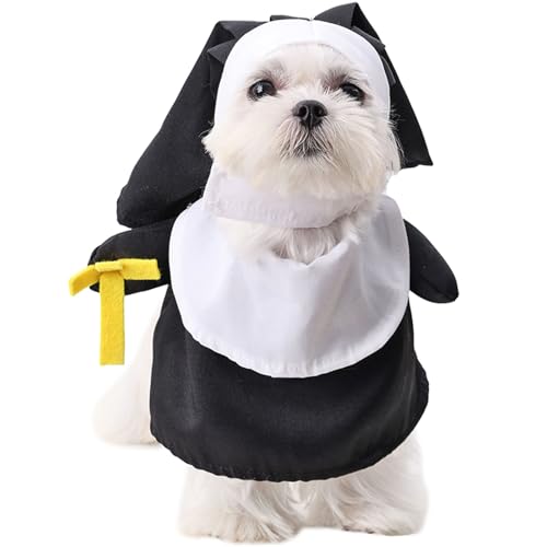 Disfraz de monja para perros y gatos pequeños Halloween