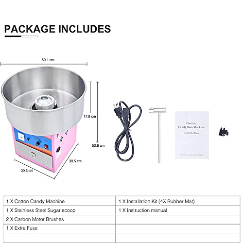 SFQEVHRZ Candy Floss Maker, Commercial Candy Floss Maker 1100W Electric for Christmas Party DIY,Button type - Image 7