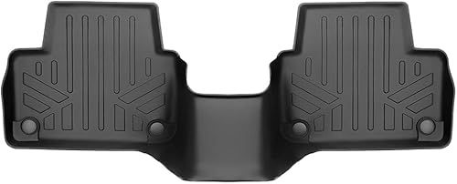 Miniatura 7 de SMARTLINER Juego de alfombrillas negras de 2 filas de protección para todo tipo de clima, compatible con Volvo S60 2019-2023 (no es compatible con