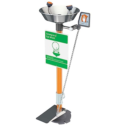 BRADLEY S19214B Eyewash Station,Pedestal MNT,SS,15-1/2 W