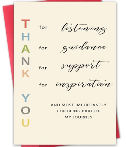 Funny Thank You Card to Teacher,Unique Appreciation Thank You Gifts for Mentor, Coach,...
