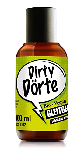 Dirty Dörte, Bio & Vegan, Gleitgel; (100ml); Gleitmittel auf Wasserbasis; sensitives Intimgel; Flasche aus 100% recyceltem Kunststoff (PCR)
