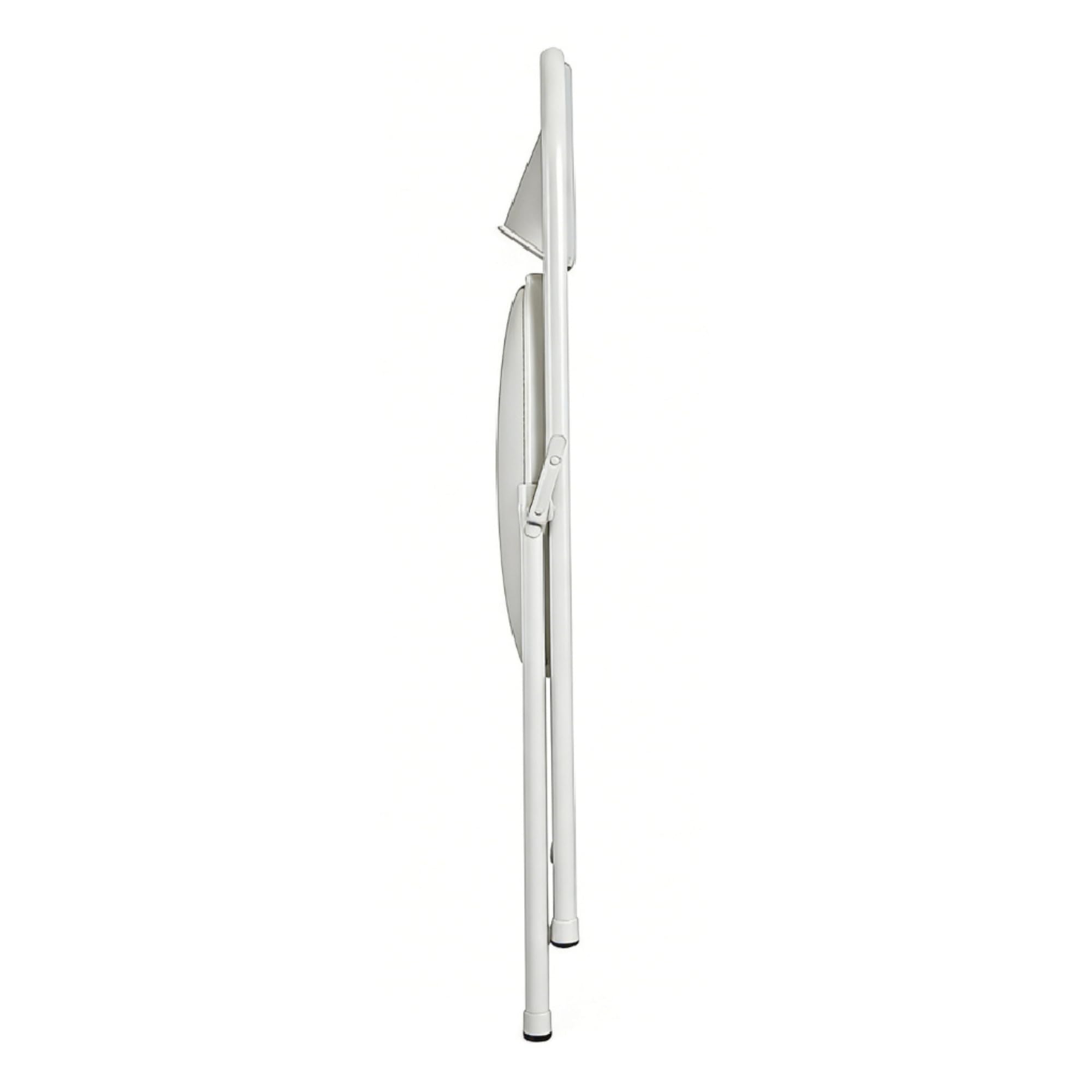 Pack 2 Sillas Blancas Plegables Premium con Asiento y Respaldo Acolchado en Polipiel PU - Estructura Metálica Reforzada para Eventos, Oficina y Hogar - Diseño Ergonómico y Cómodo (78x45x45 cm)