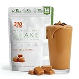 310 Nutrition Organic All-In-One Meal Replacement Shake Powder - Plant-Based Protein Smoothie Blend w/Fiber, Probiotics & Adaptogens - Low Carb, Vegan, Keto & Paleo - Caramel - 14 Servings