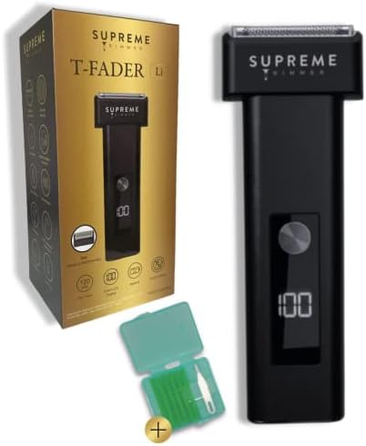 Electric Shaver by SUPREME TRIMMER STF501 Electric Razor Wet/Dry Foil Shaver Ultra-Close Face Shaver for Men Razor (Black) T-Fader Li (Additional SFA50 Included)