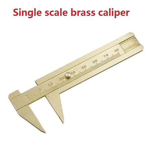 Calibrador Vernier 0-80mm Aleación Cobre Bronce miniatura 2