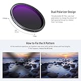 NEEWER 77mm ND2-400 (1-9 Stops) Variable ND Filter with Lens Cap, Lanyard, Cleaning Cloth, Precise Neutral Density Adjustment, Fingerprint & Scratch Resistant Multicoated Optical Glass - Image 5