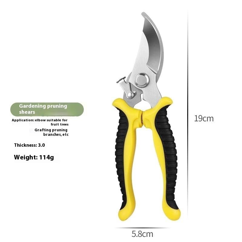 Garden Shears Secateurs Carbon Steel Pruning Edging Shears Saw for Branches Flowers Plants Trimming Snips Scissors Garden Hand Tools Secateurs & Pruning Scissors (Yallow & Black) - Image 3
