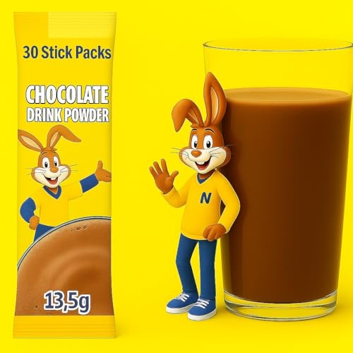 Chocolate Drink Mix – Nesquick, 30 Stick Packs (13.5g Each) – Ins...