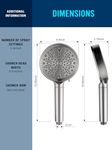 Image of Cobbe Handheld Filtered Shower Head - Filters >99% Chlorine - Advanced 2.0 Carbon System - Water Softening Beads for Hard Water - Relieves Dry, Itchy Skin - Brushed Nickel