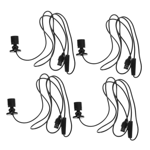 POPETPOP 4pcs Mini Counter Fish Tank Bookshelf Light Display Lights for Shelves Spotlight for Plants Mini LED Spotlight for Picture Small Spot Lights Indoor Cabinet Lighting Aluminum Black