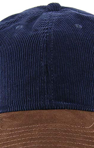 Corduroy Unisex Baseball Hat | Unstructured Cotton Classic Dad Cap | Hat With Adjustable Strap And Brass Buckle Navy #TOP1