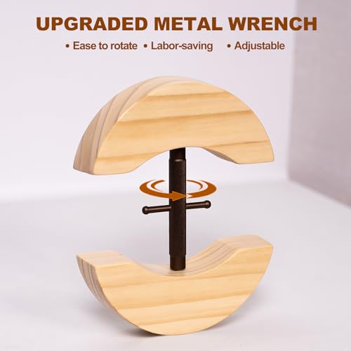 Image of Hat Stretcher, Hat Stretchers for Fitted Hats, Wooden Hats Stretcher with Lever Wrench, Extender for Men