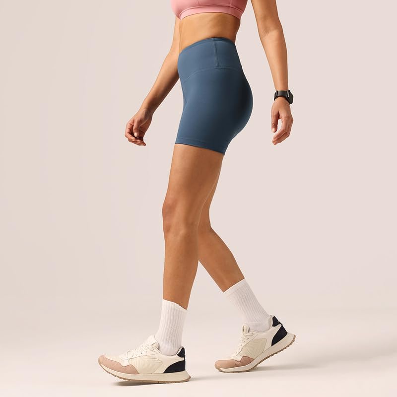 Image of BlissClub Ultimate Shorties Lite | Gym Shorts for Women Workout, Sports Shorts, Swim Shorts and Shapewear for Tummy | High Waist and Back Pocket