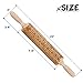 Kitticcino Embossed Rolling Pins for Cookies Christmas Engraved Rolling Pins for Baking Wooden Cute Rolling Pin for Baking Cookies and Decor Christmas Baking Supplies Holiday Birthday Gifts