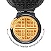 Chefman Anti-Overflow Belgian Waffle Maker w/Shade Selector, Temperature Control Mess Free Moat, Round Iron w/Nonstick Plates & Cool Touch Handle, Measuring Cup Included, Red