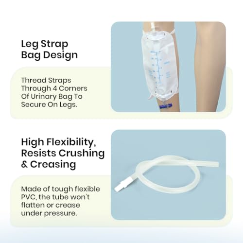 Image of HANNEA Wearable Urine Collector for Men - Breathable Elastic Pants with Soft Silicone Cup & Detachable 500ml Bag (Size M)