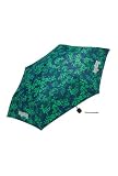 ergobag Ombrello FireBear Dragon - Verde | Ultraleggero e compatto con tasca, diametro di 90 cm, con fantasie abbinate allo zaino, ideale per i bambini