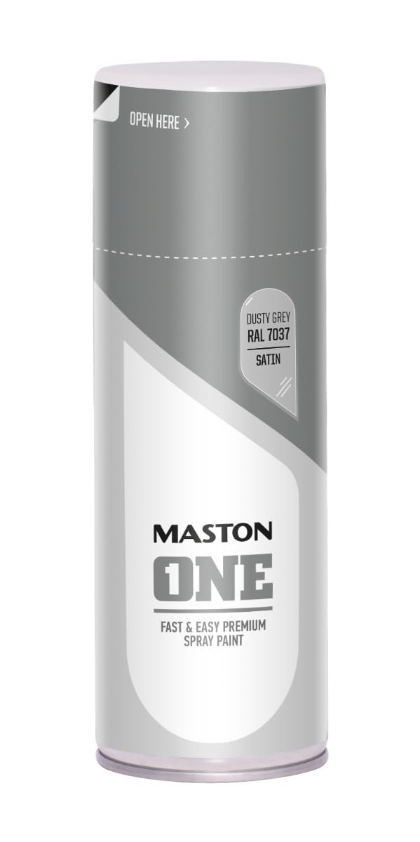 MASTON One Spuitlak Zijdeglans Stofgrijs (RAL 7037) 400 ml
