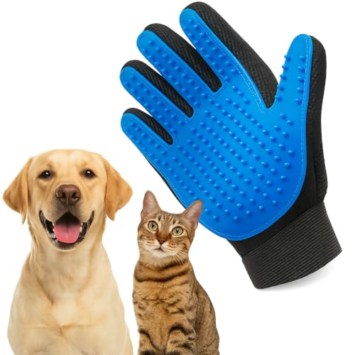 Luva Magnética Tira Pelos para Cães e Gatos, Escova de Higiene com Tecnologia Nano, Massageia e Dese