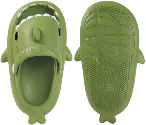 Image of KVbabby Kids Shark Slides Boys Girls Cloud Sandals | Cloud Sandals,Open Toe,Beach Pool Water Shoes,Slip-on,Lightweight,Non-Slip,Soft,Flexible,EVA Slippers
