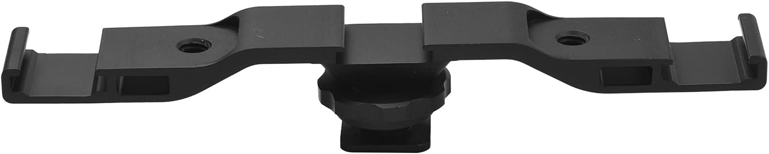 Andoer Metal Cold Shoe Mount Bracket with 3 Cold Shoe Mounting for Installing Microphone LED Video Light for Vlog Live Streaming Video Recording