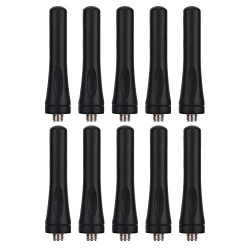 Oumij 10 Piezas SMA-F Antenne NK-765M para BaoFeng DM-5R, UV-5R, UV-5RA, UV-5RB, UV-5RC, UV-5RD, etc. para WOUXUN WEIERWEI HYT Linton PUXING Kenwood UV-5RE GT-3TP BF-888S etc