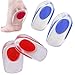 Silikonowe poduszki pod piętę, 2 pary, wkładki silikonowe, wkładki na pięty, miękkie poduszki pod piętę, żelowe poduszki pod piętę, do łagodzenia zapalenia powięzi podeszwowej, ostrog pięt i agillesu