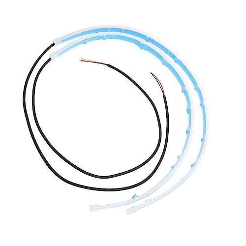 Ciieeo 2 Piezas Tira LED de Luz de Circulación Diurna Doble Color y Flexible Luces Decorativas para Faros Delanteros y Accesorios de Automóvil
