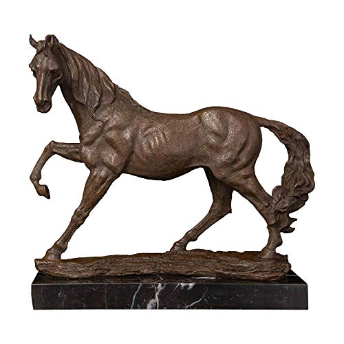 Statues And Figurines Horse Figurine Sculpture Casting Bronze Animal Statue Antique Courser Statuette Art Home Decor Ornament #TOP29